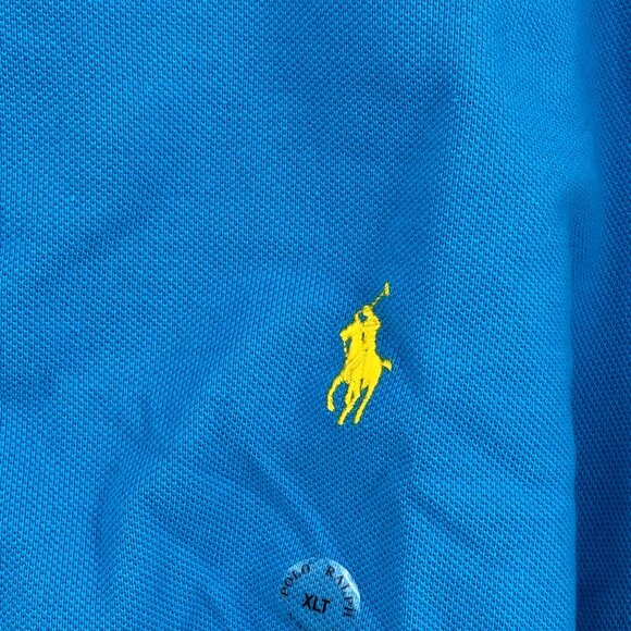 Polo by Ralph Lauren Blue Short Sleeve Polo Shirt | Size XL - Picture 4 of 6
